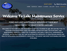Tablet Screenshot of lakemaintenance.com